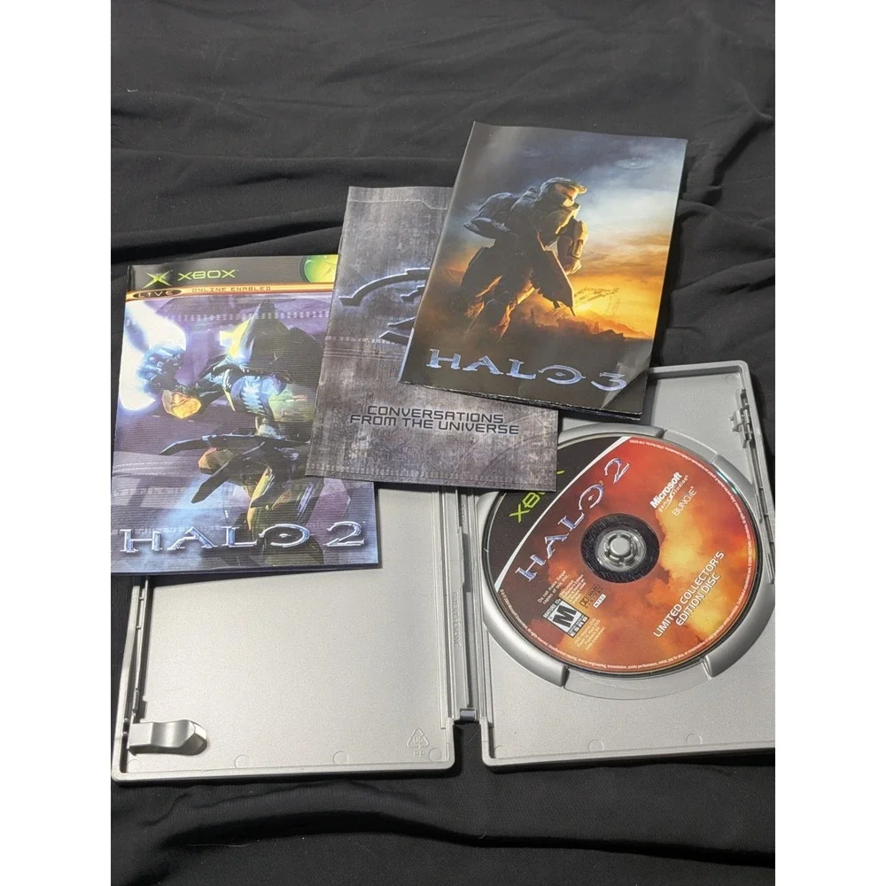 Halo 2 Limited Collectors Edition Original Xbox Game Steelbook Manual CIB...